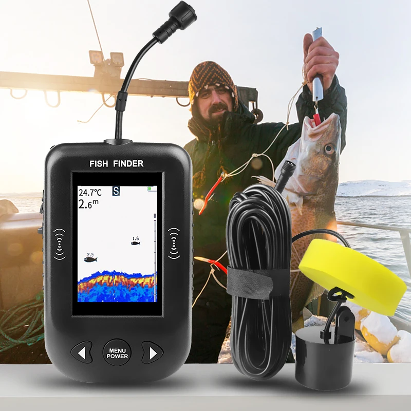 جهاز إلكتروني محمول Erchang XF - مراجعة Fish Finder Transducer وسعره