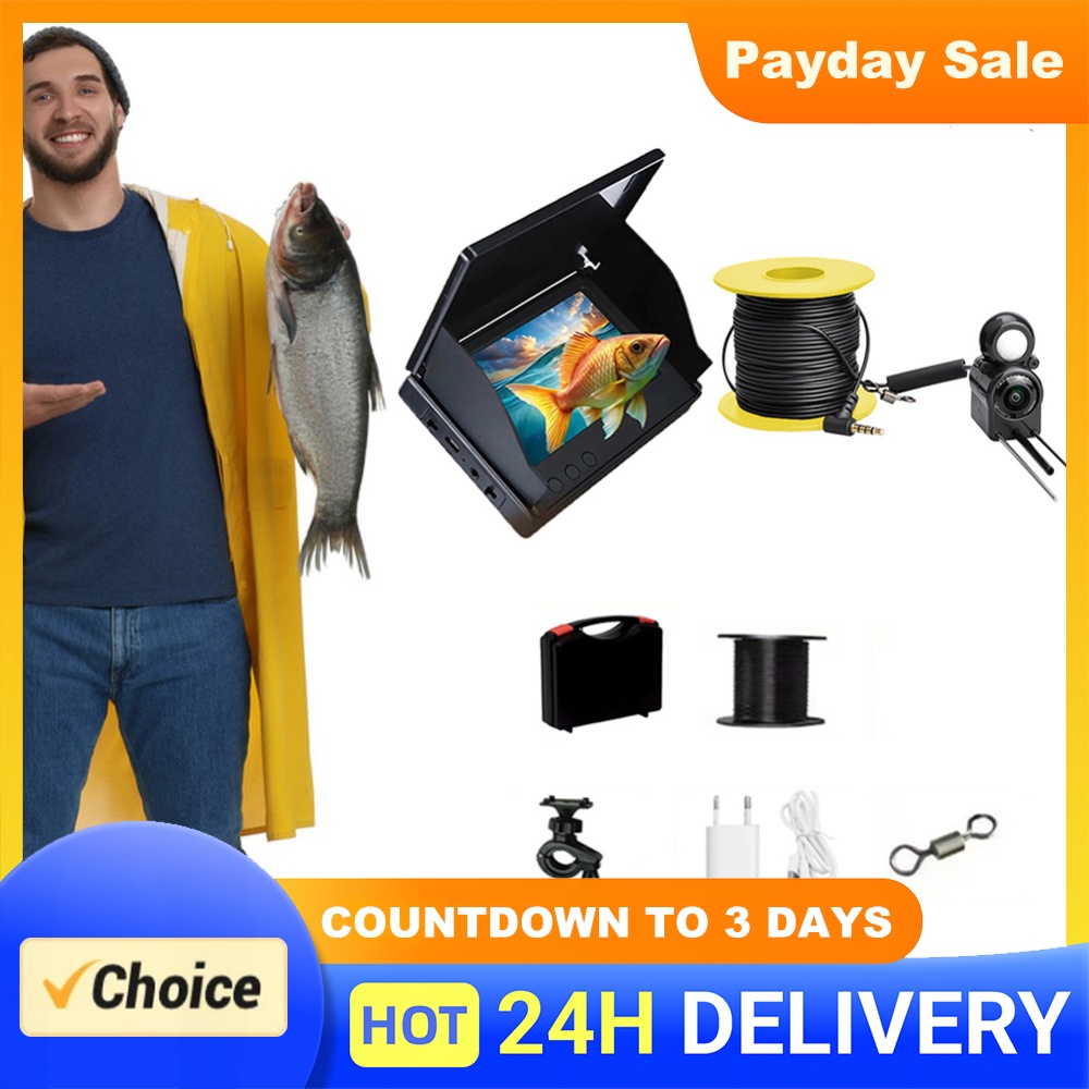كاميرا صيد تحت الماء مع شاشة I - مراجعة Fish Finder Portable وسعره
