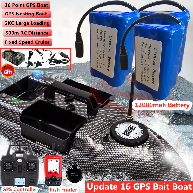 قارب صيد بالتحكم عن بعد بموقف  - مراجعة Fish Finder Transducer وسعره
